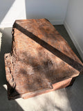 Raw live edge timber coffee table top view