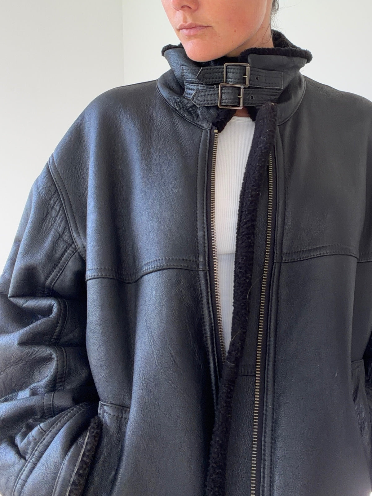 vintage leather jacket