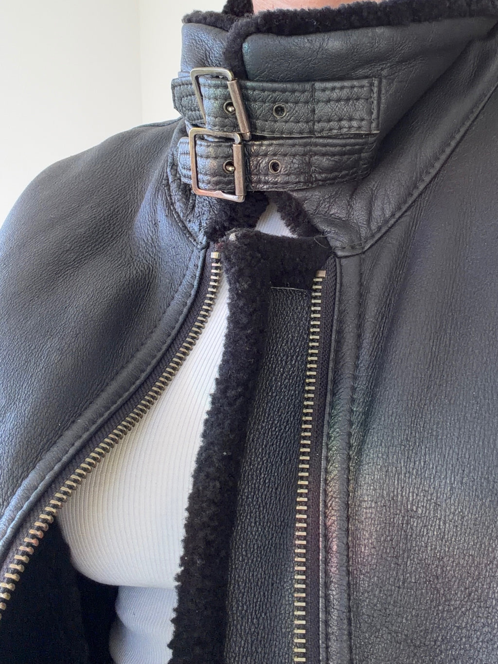 vintage leather jacket