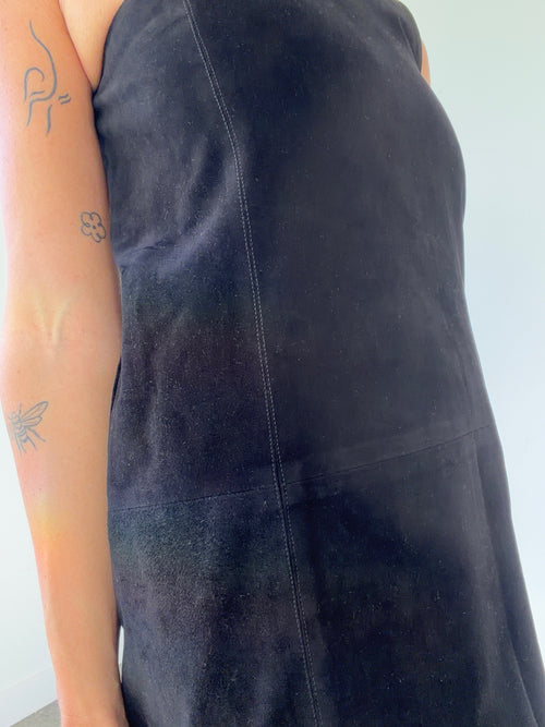archival YSL suede dress