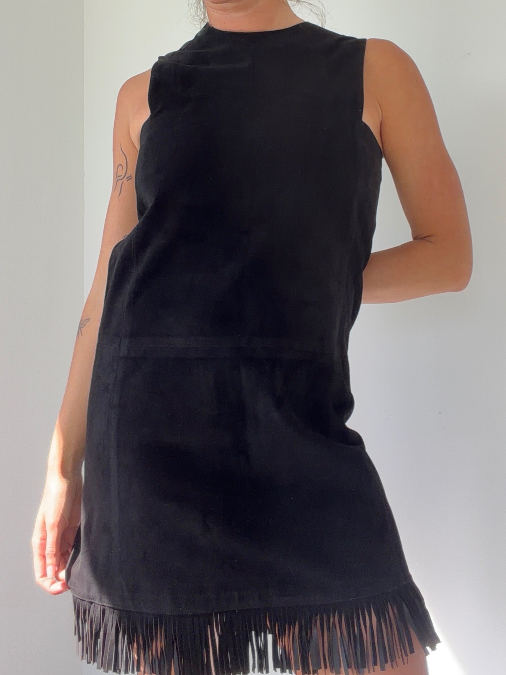archival YSL suede dress
