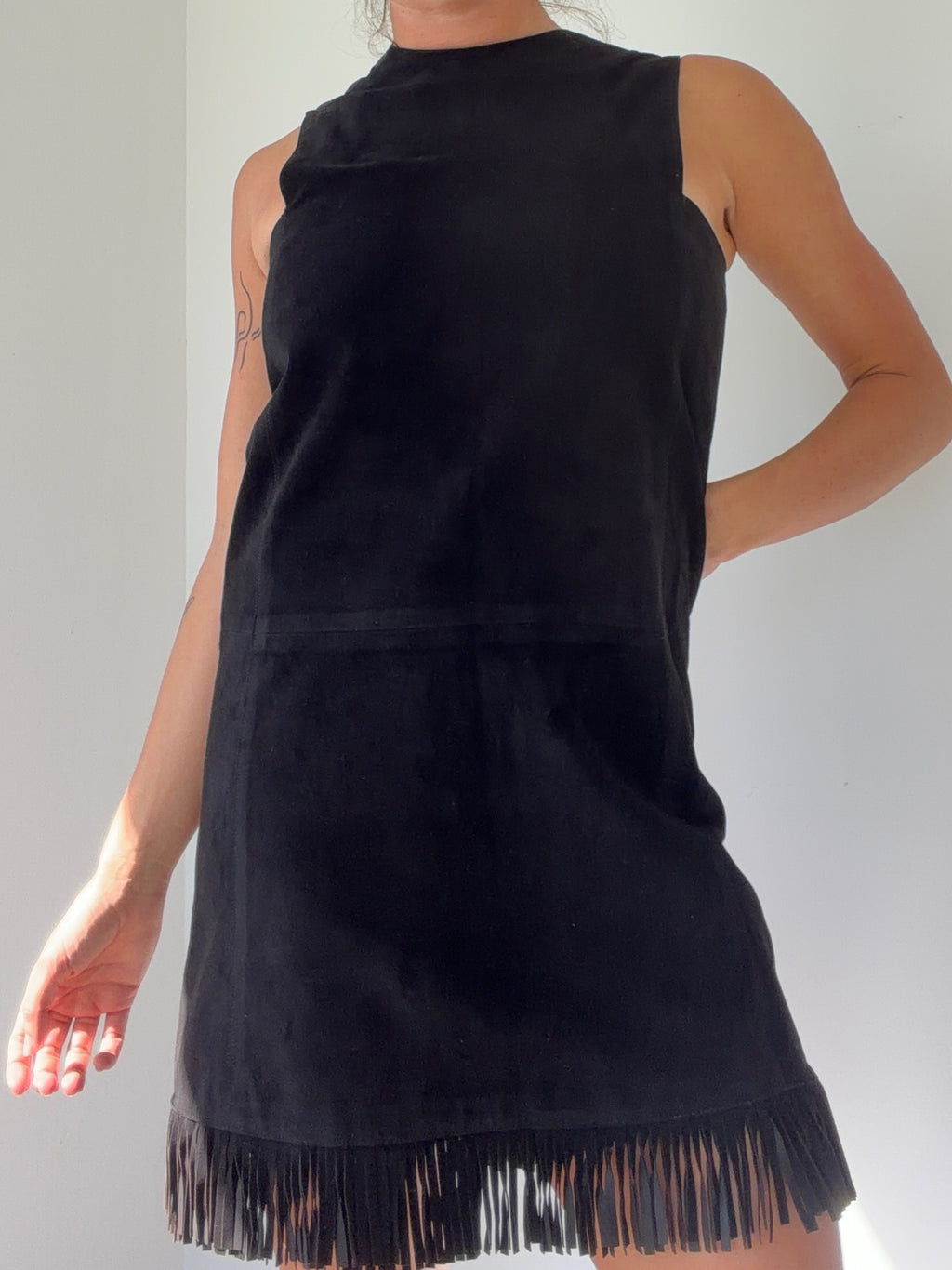 archival YSL suede dress