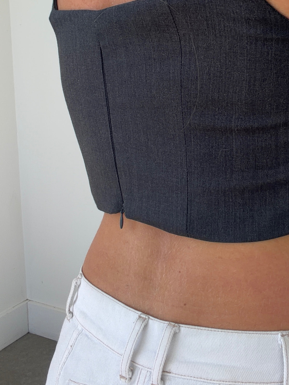 wool corset crop
