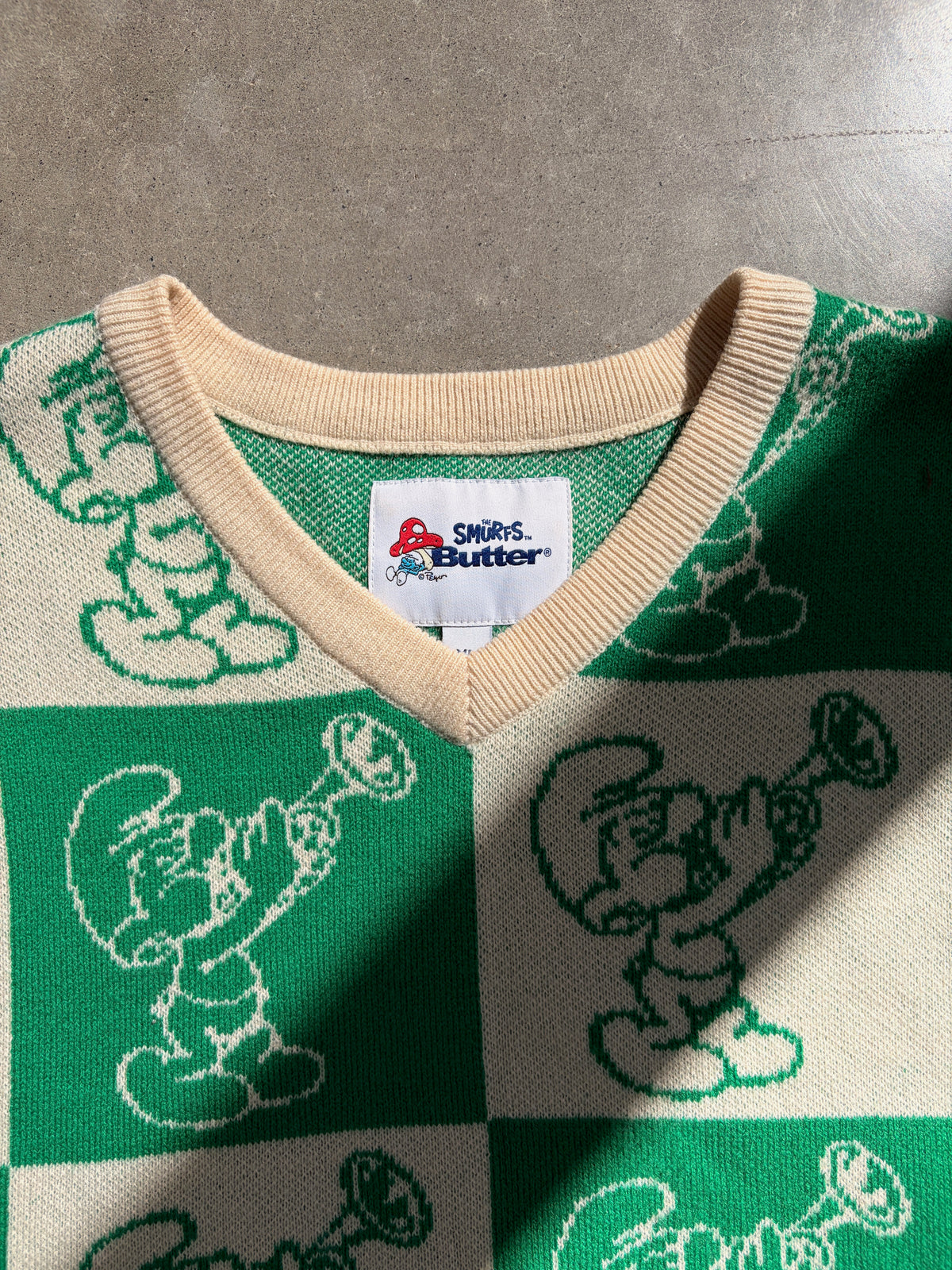 butter goods x the smurfs knit vest