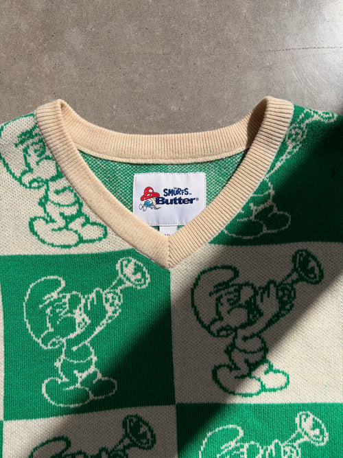 butter goods x the smurfs knit vest