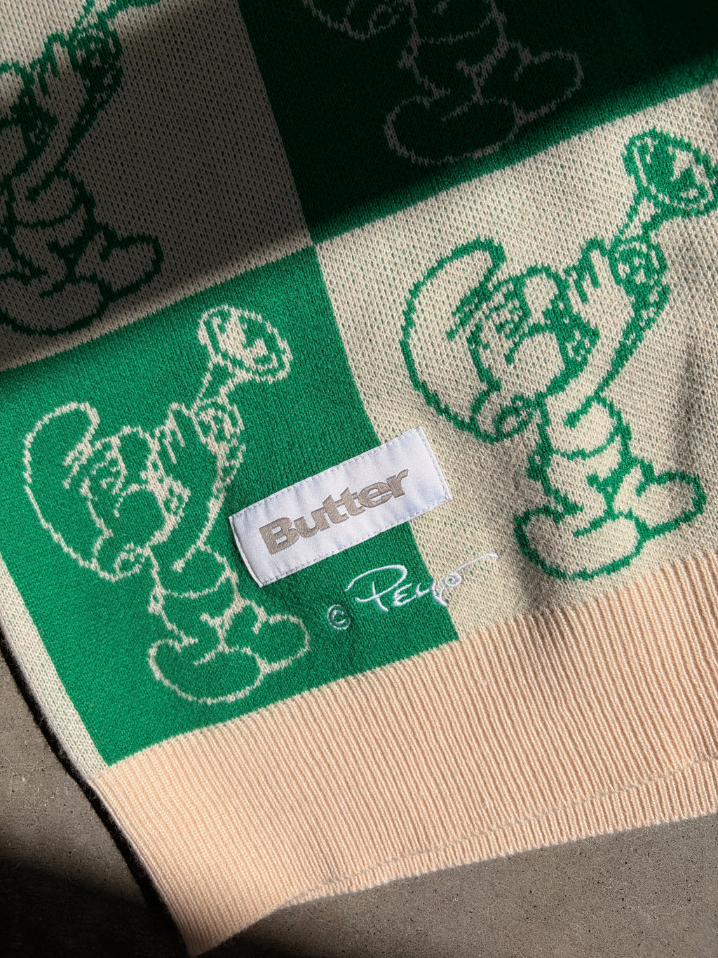 butter goods x the smurfs knit vest