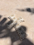 shell rosette wall cross