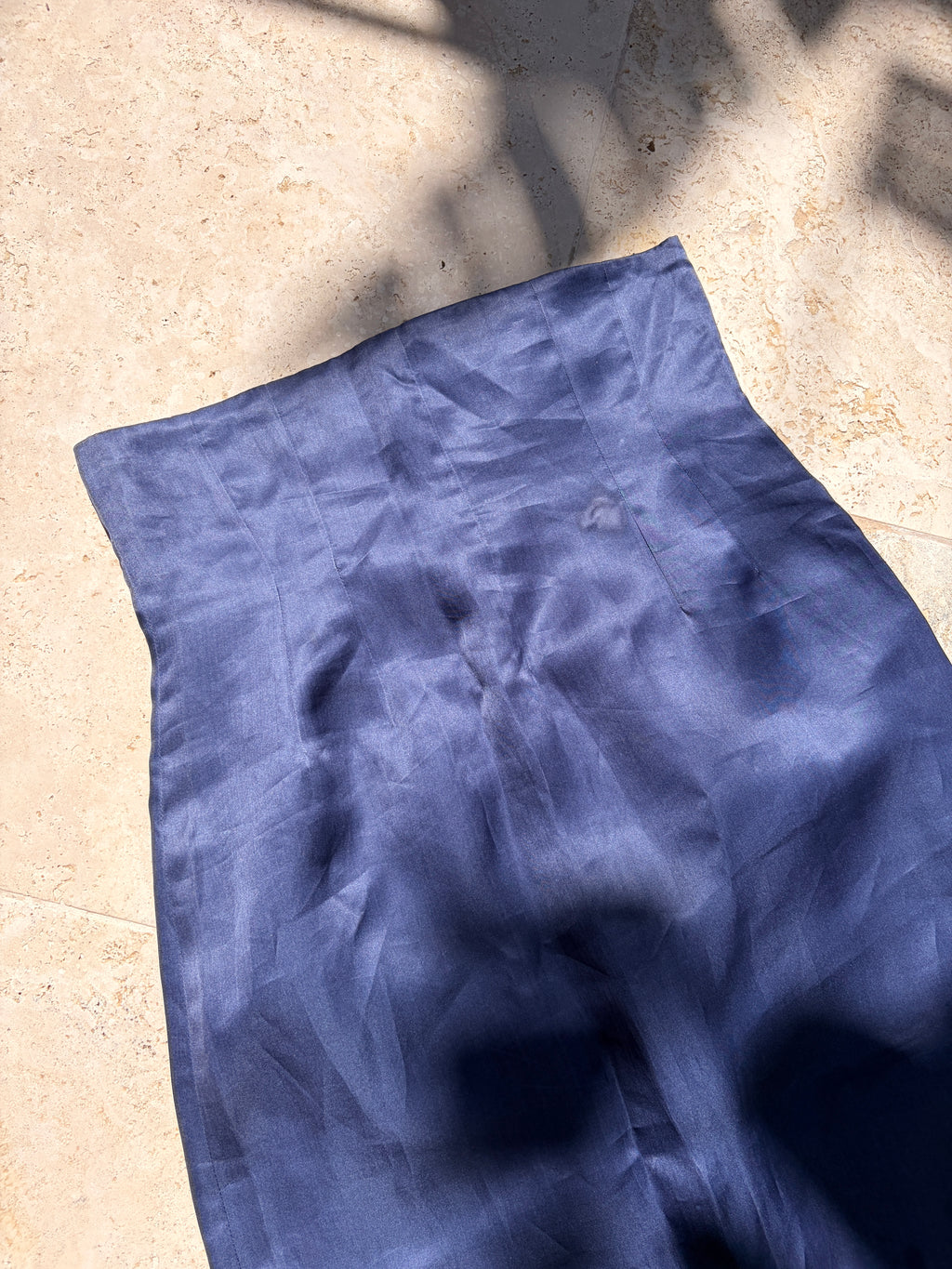Emilia Wickstead label inside blue skirt waistband